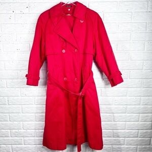 Vintage Red Trench Coat